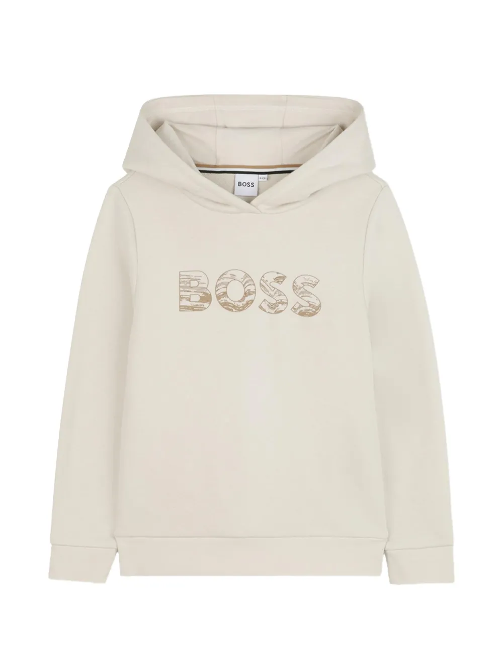BOSS Kidswear Felpa con cappuccio e logo - Toni neutri