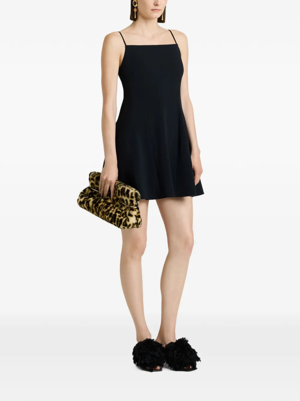 Givenchy Sliced crêpe cady mini-jurk Zwart