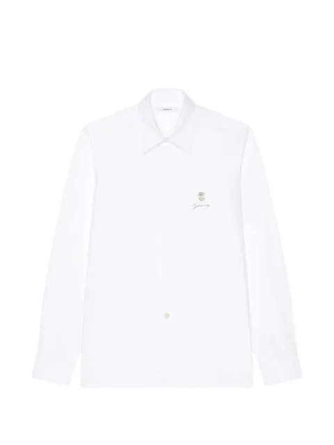 Givenchy camisa slim de algodón con perlas bordadas