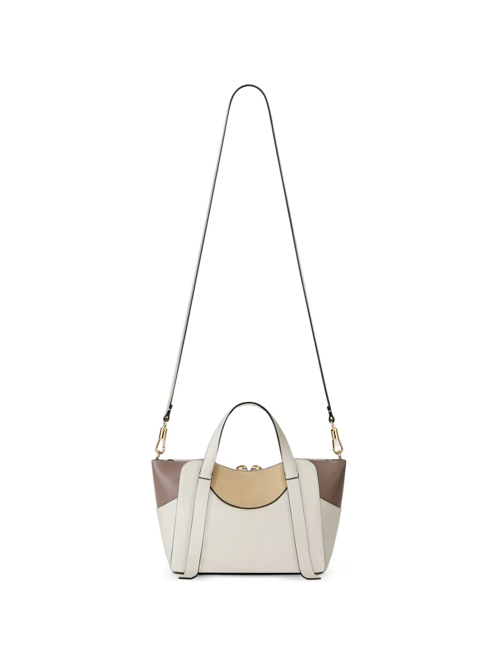 Givenchy Kleine The Snatch driekleurige tas van bewerkt leer Wit