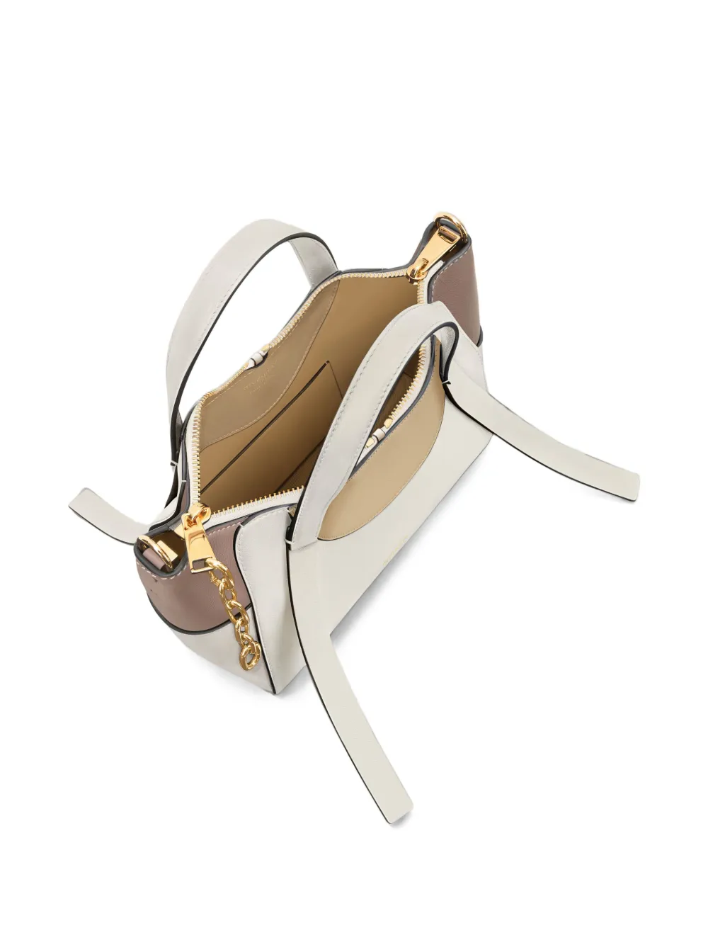 Givenchy Kleine The Snatch driekleurige tas van bewerkt leer Wit