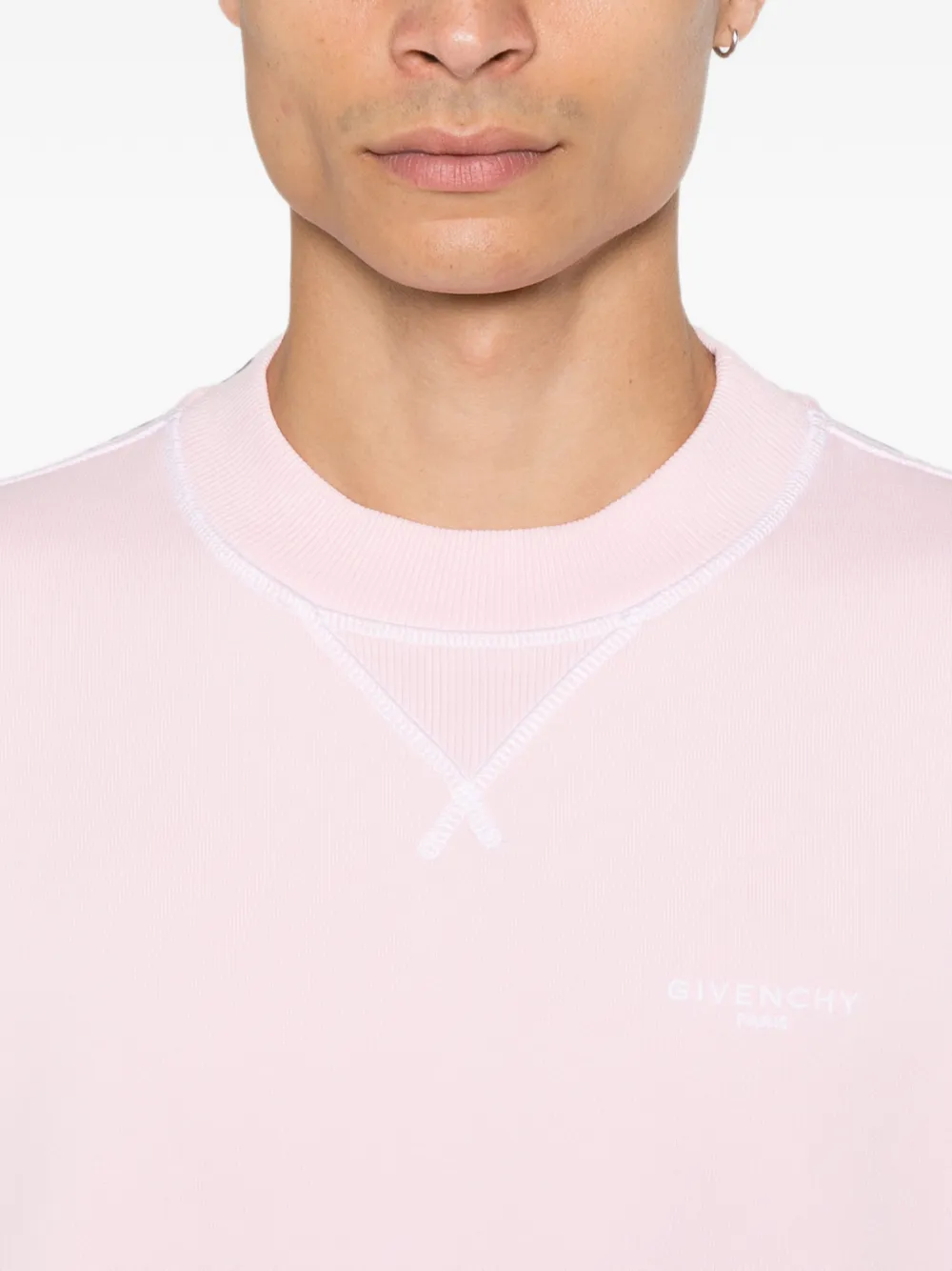 Givenchy Sweater met geborduurd logo Roze