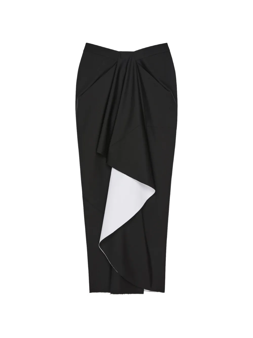 Givenchy Midi-wikkelrok van wol en mohair Zwart
