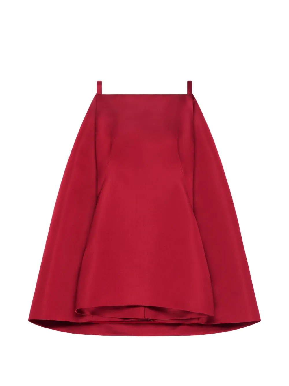 Givenchy sliced mini dress in satin with cape