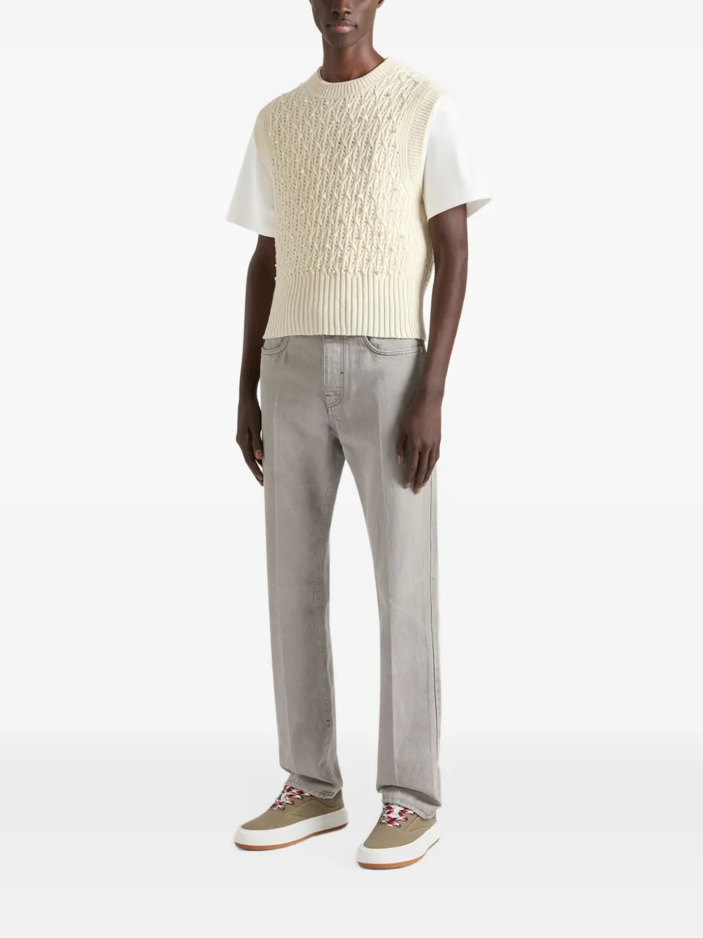 Givenchy Straight jeans met omgeslagen effect Grijs