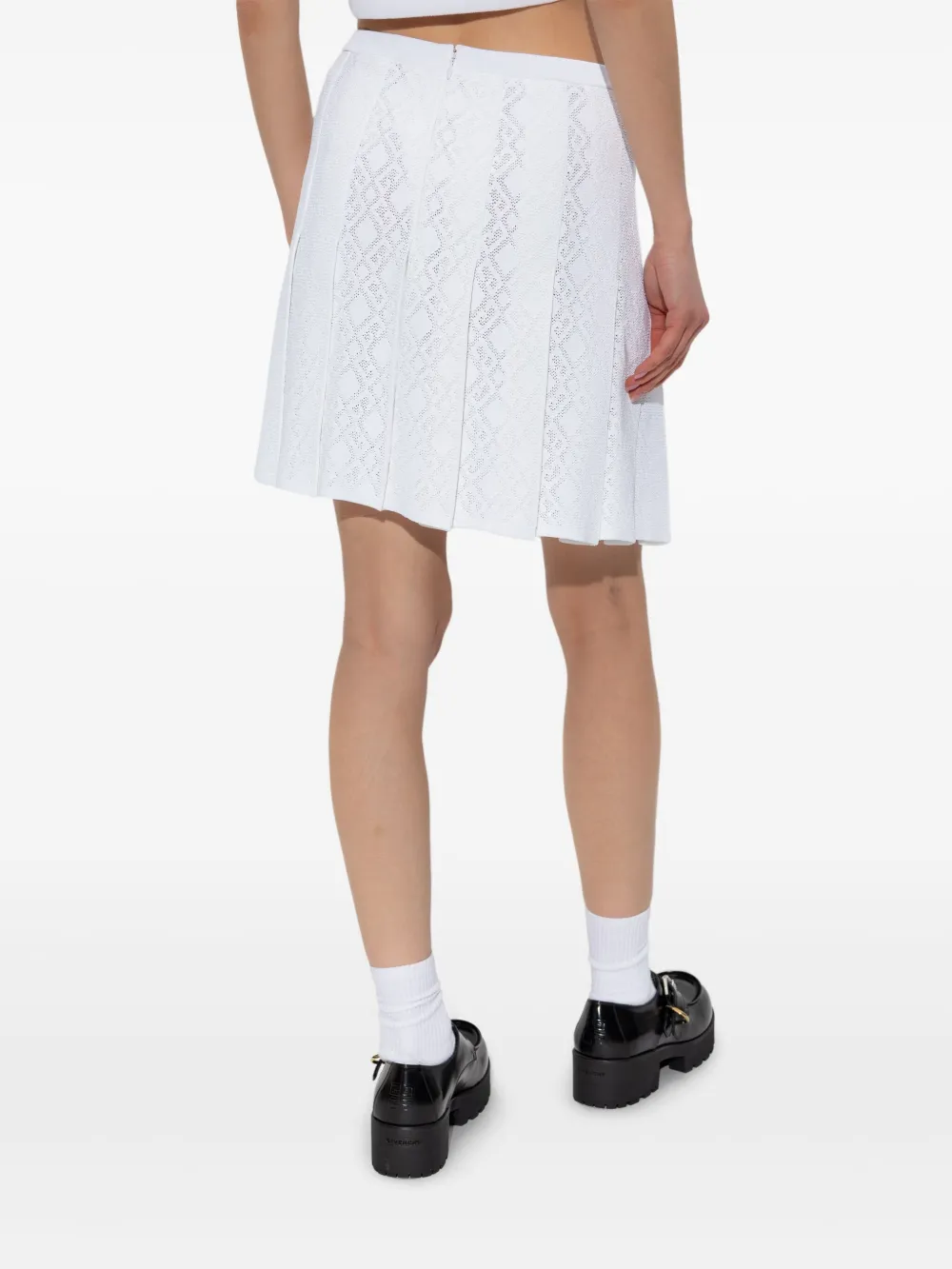 Givenchy Geplooide rok met monogram 72-jacquard Wit