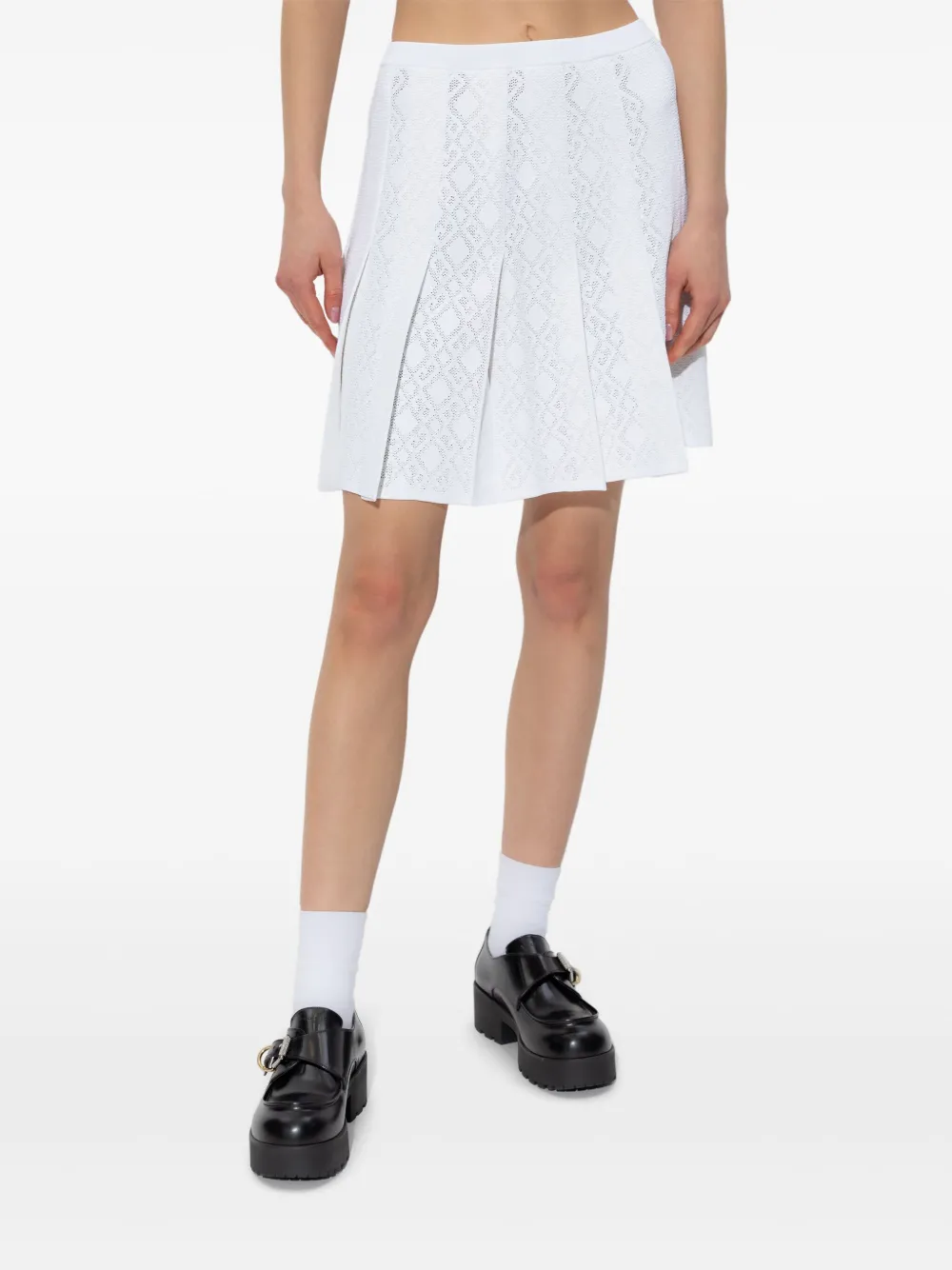 Givenchy Geplooide rok met monogram 72-jacquard Wit