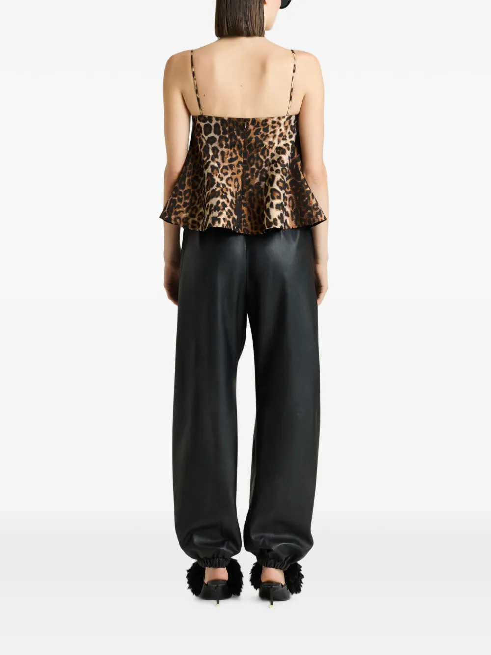 Givenchy Sliced top met luipaard-jacquard Bruin