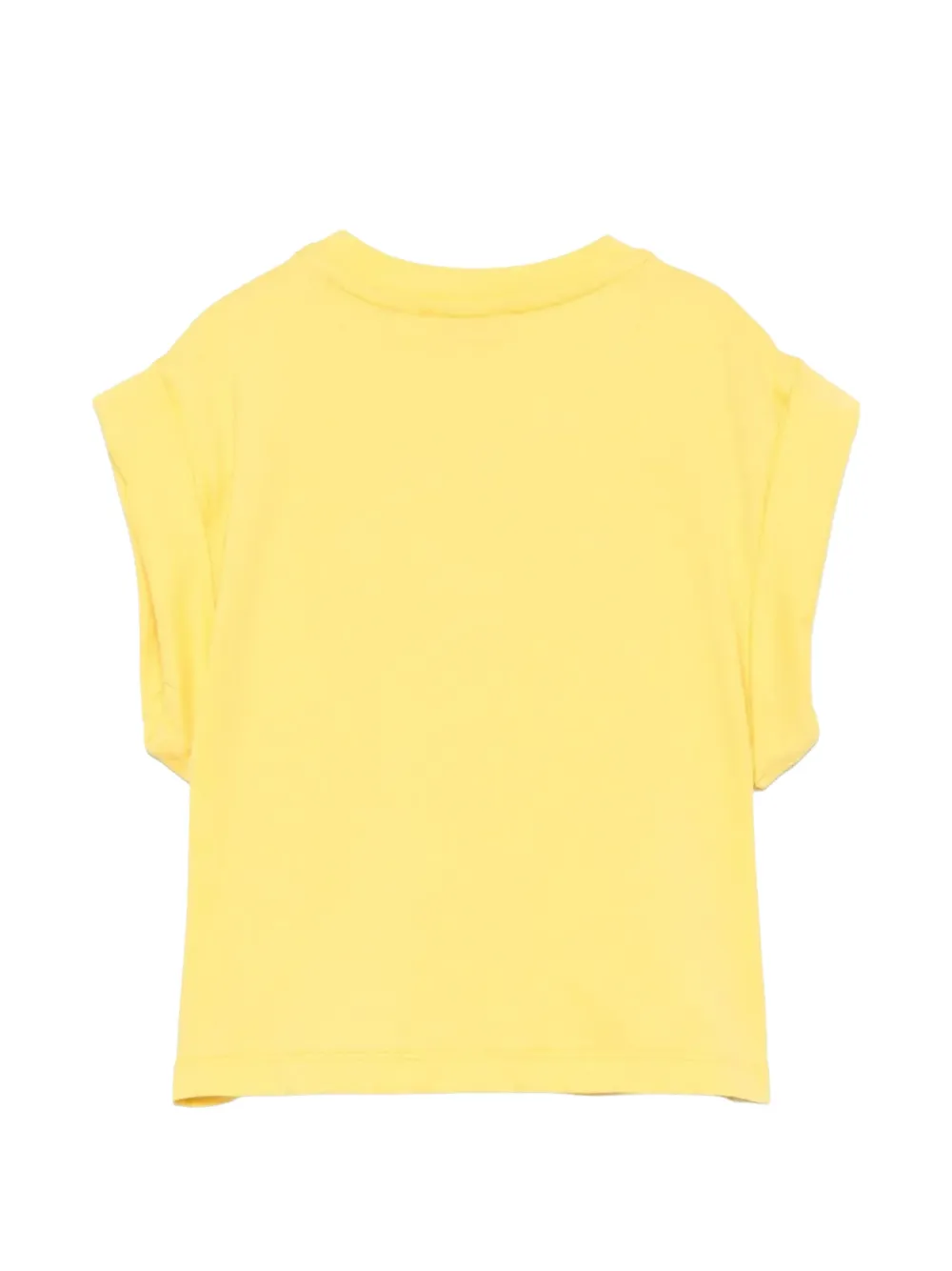 MSGM Kids T-shirt verfraaid met kralen en kapmouwen Geel