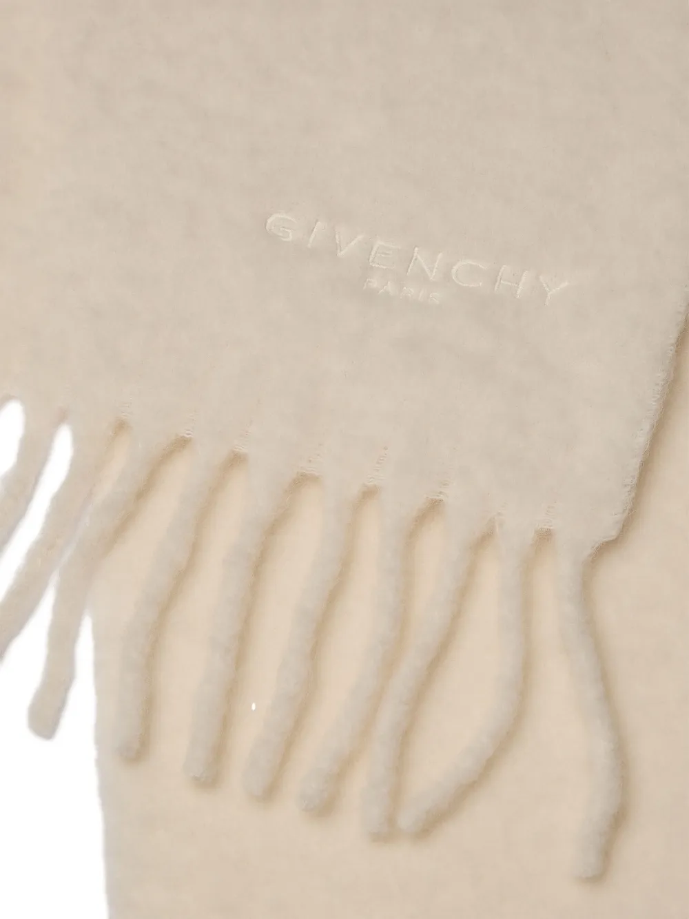Givenchy Grote Paris sjaal van alpacawol Beige