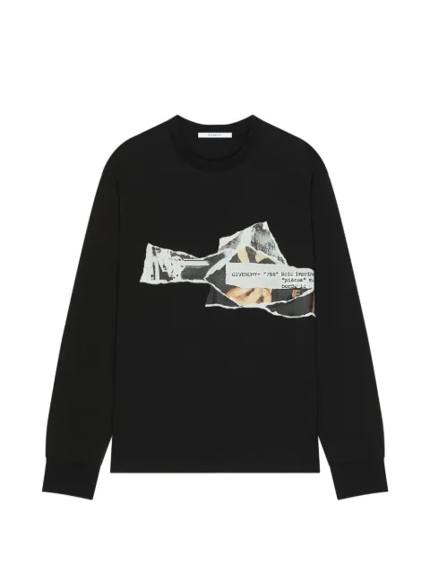 Givenchy T-Shirt mit Ripped Papers-Print