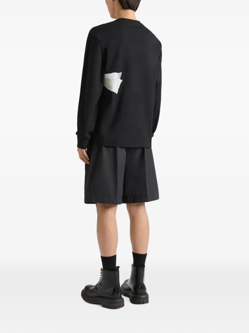 Givenchy Katoenen T-shirt met Ripped Papers-print Zwart
