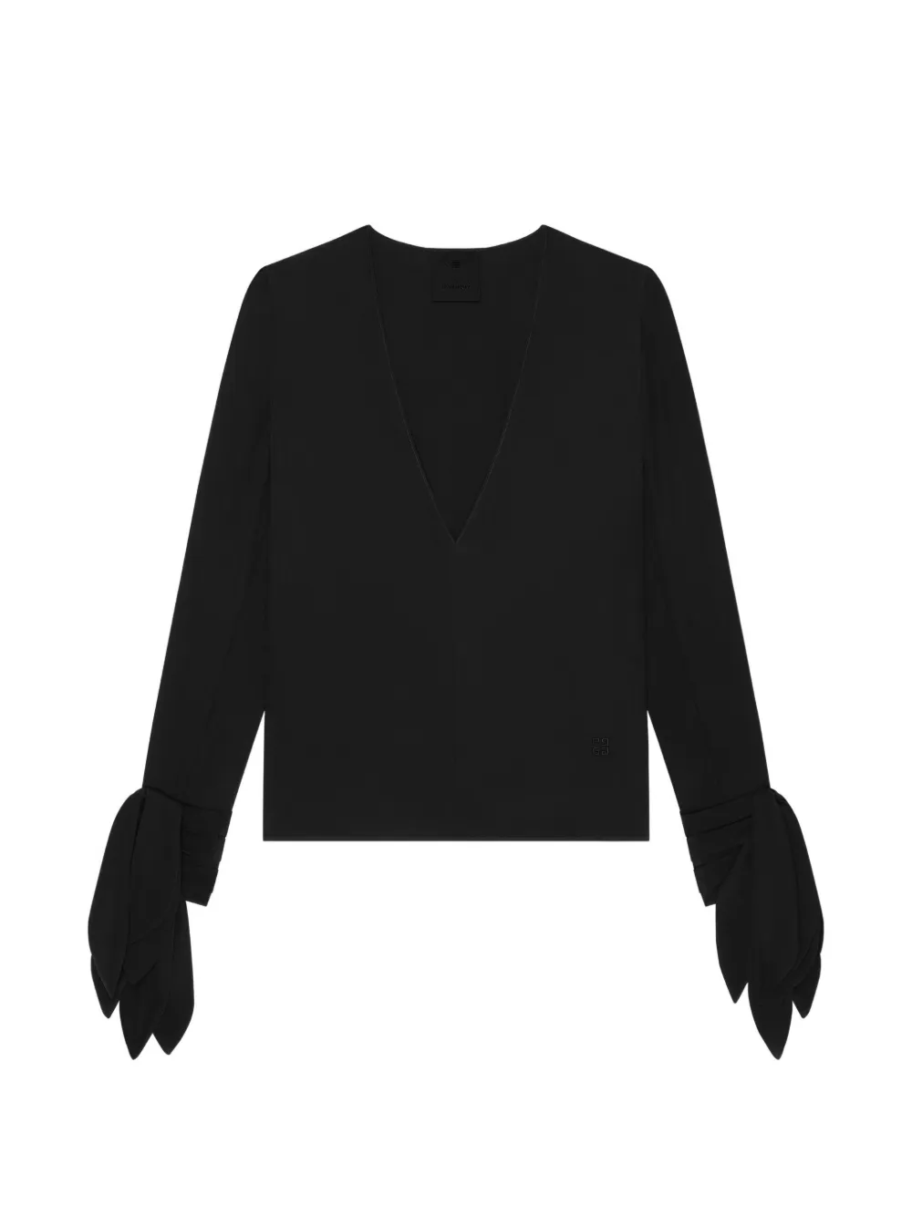 Givenchy 4G-embroidered bow-detail blouse - Nero