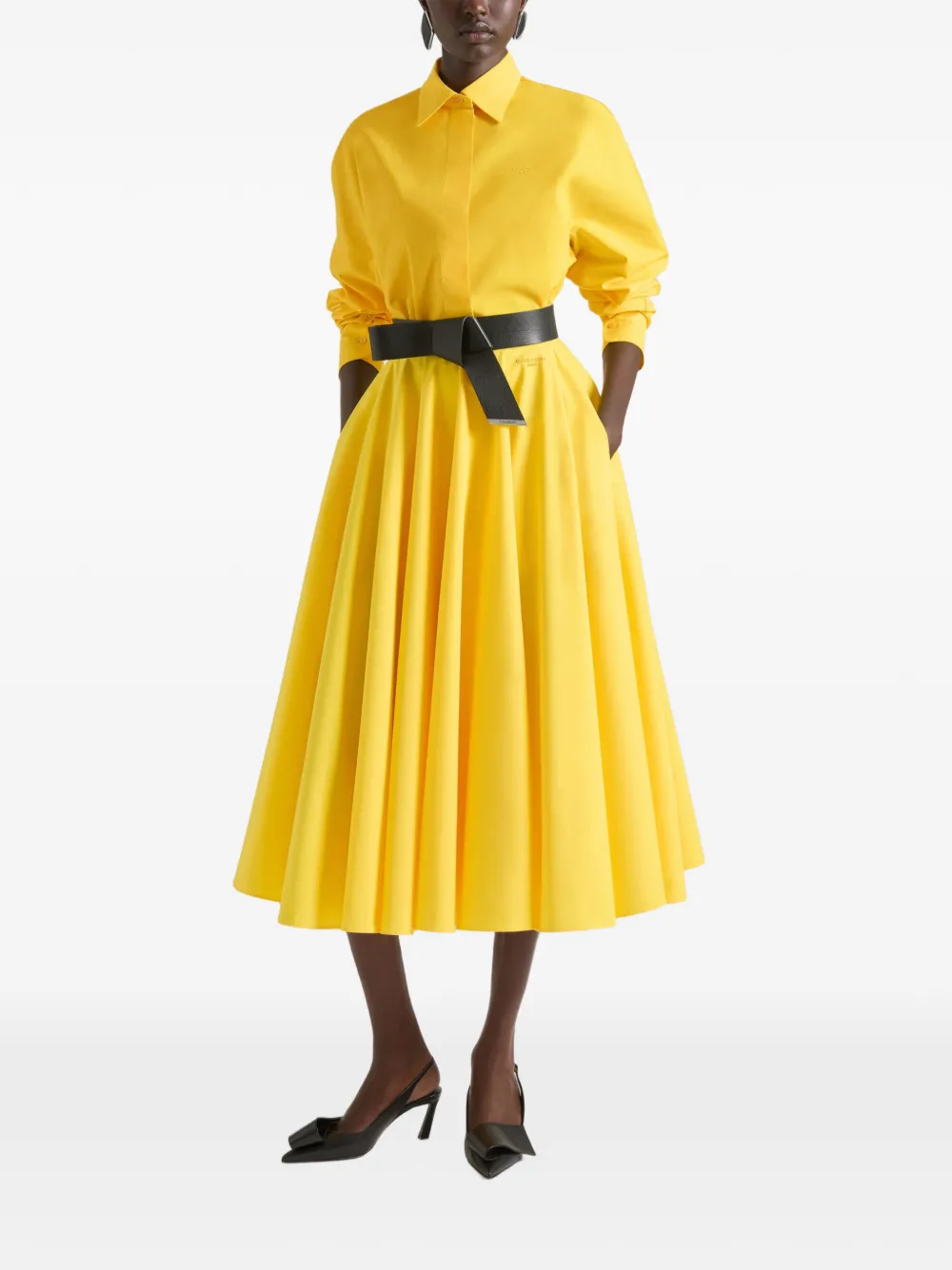 Givenchy Popeline maxi-rok Geel