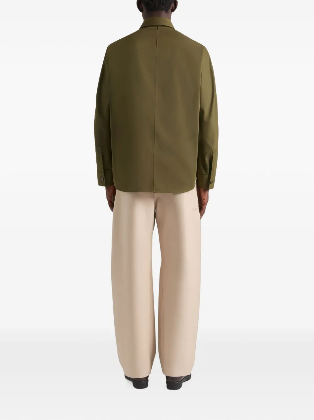 Givenchy Couture Seam katoenen shirtjack met Paris-patch Groen