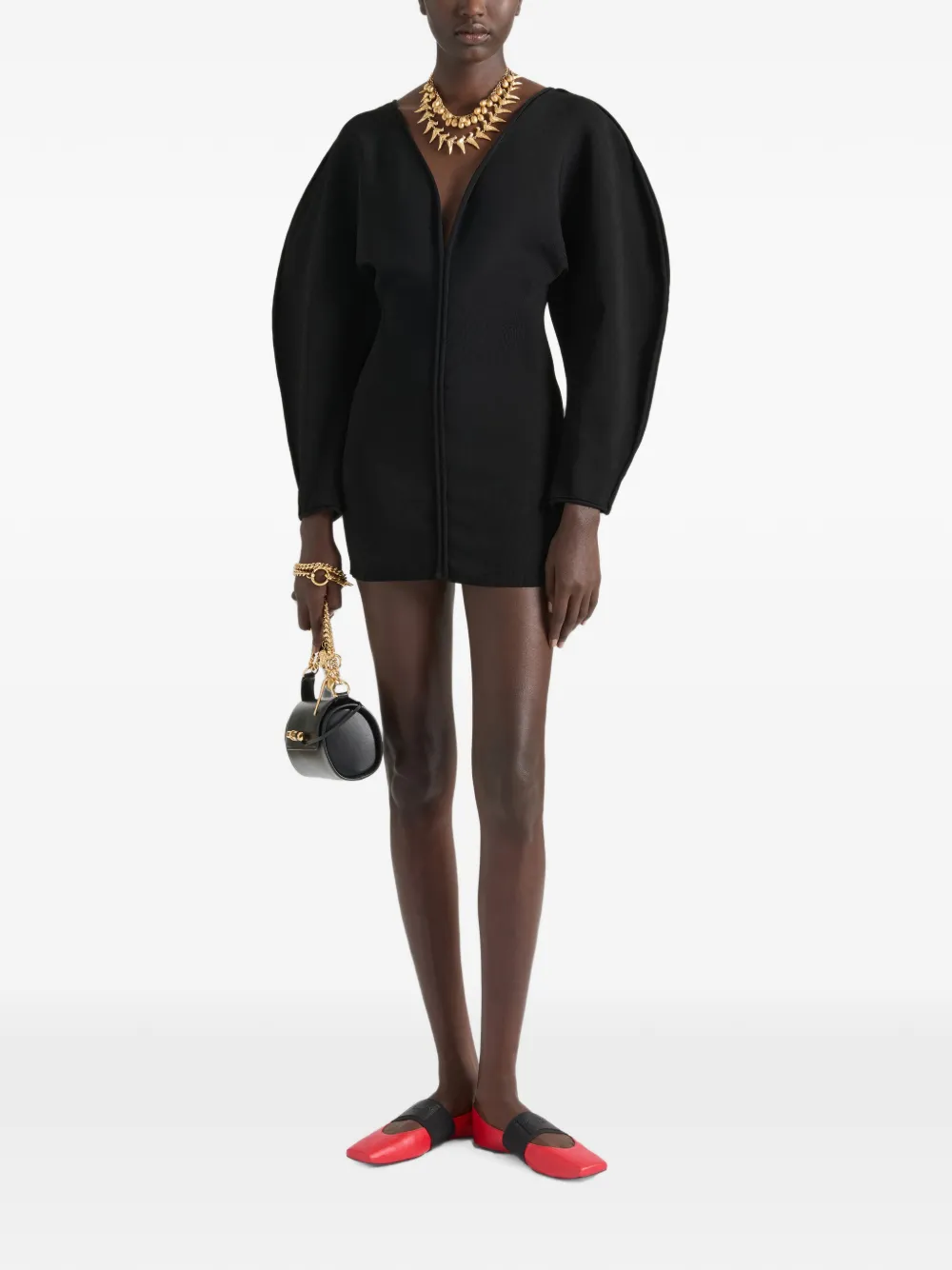 Givenchy Cocoon gebreide mini-jurk Zwart