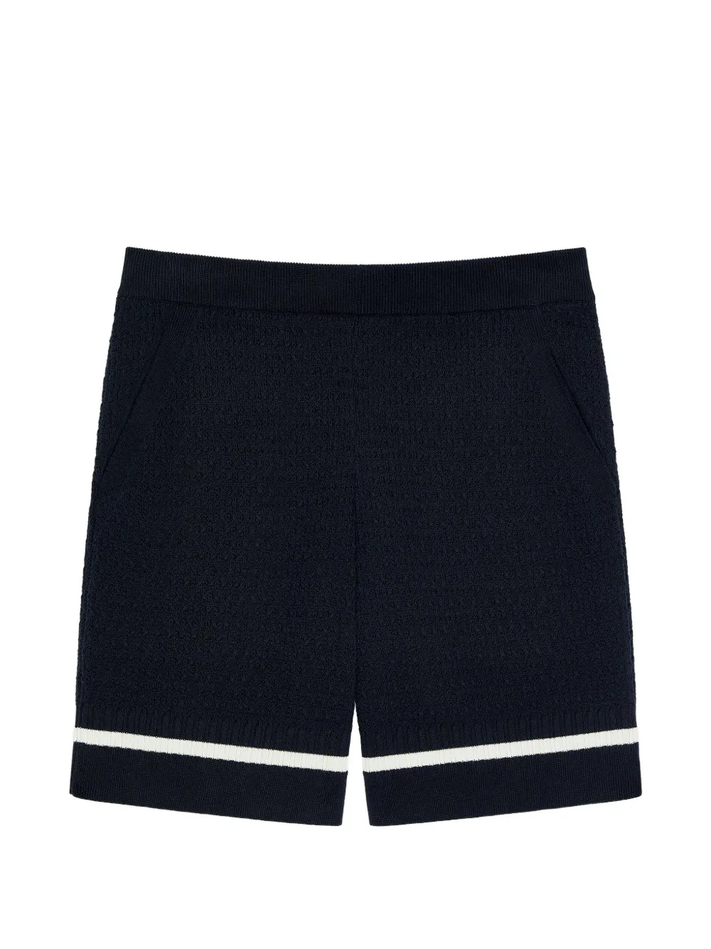 Givenchy Gebreide bermuda shorts met Paris-borduurwerk Blauw