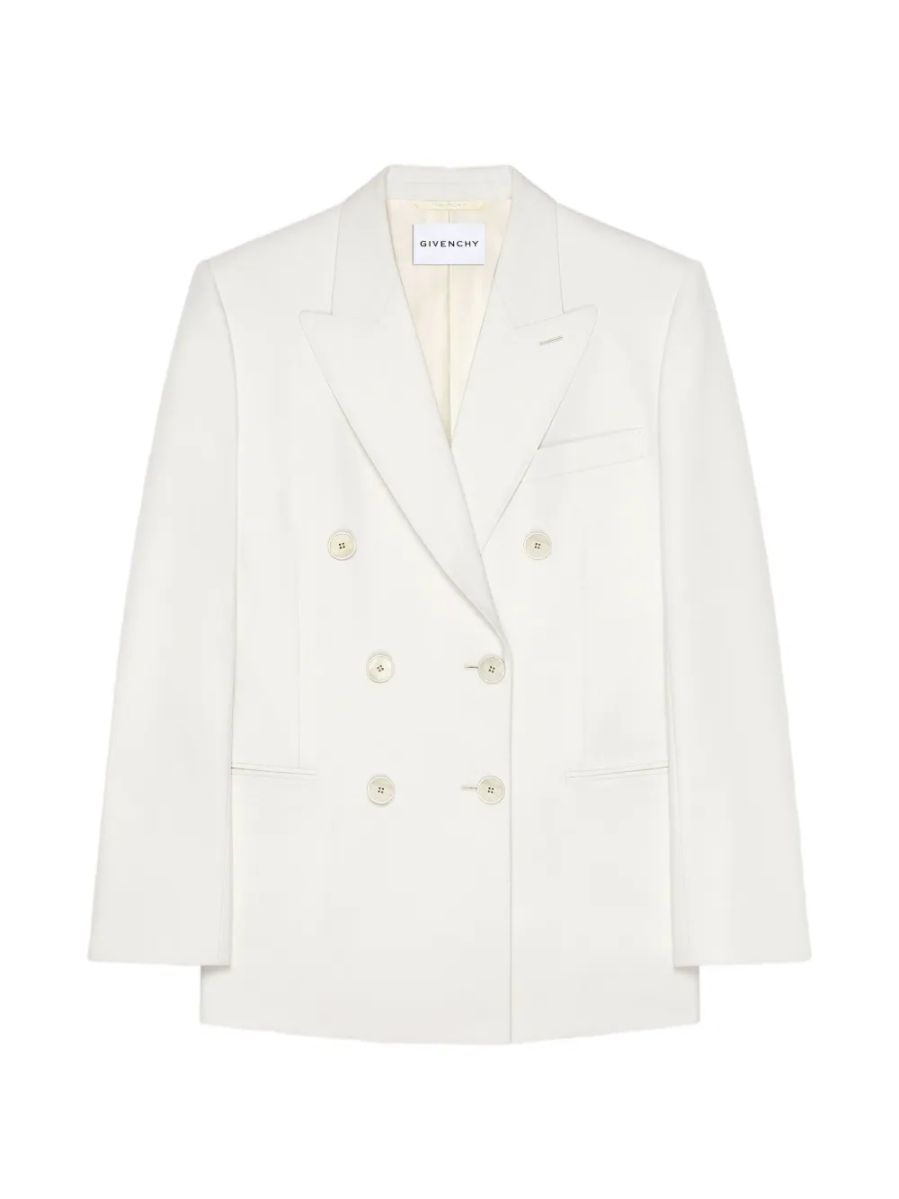 Givenchy Giacca doppiopetto in lana e mohair - Bianco