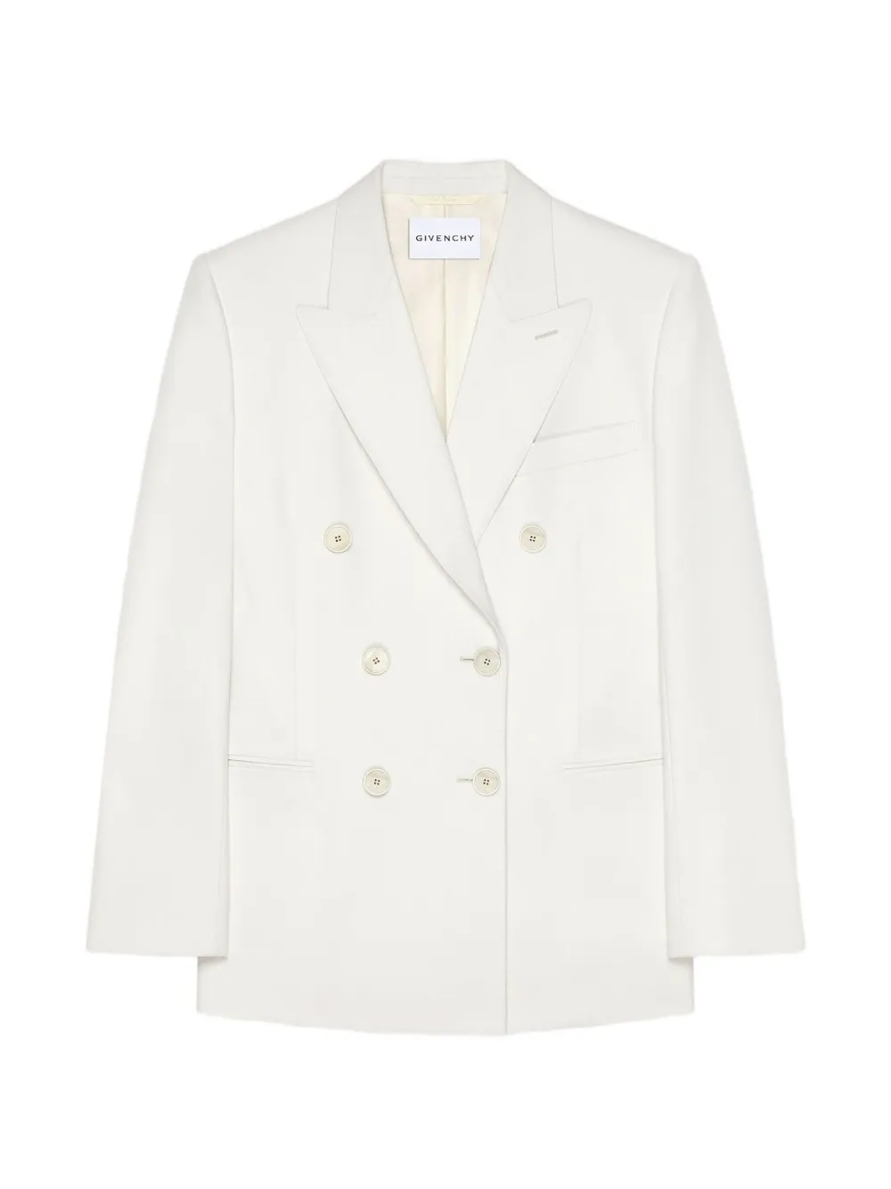 Givenchy Wollen en mohair jack met dubbele rij knopen Wit