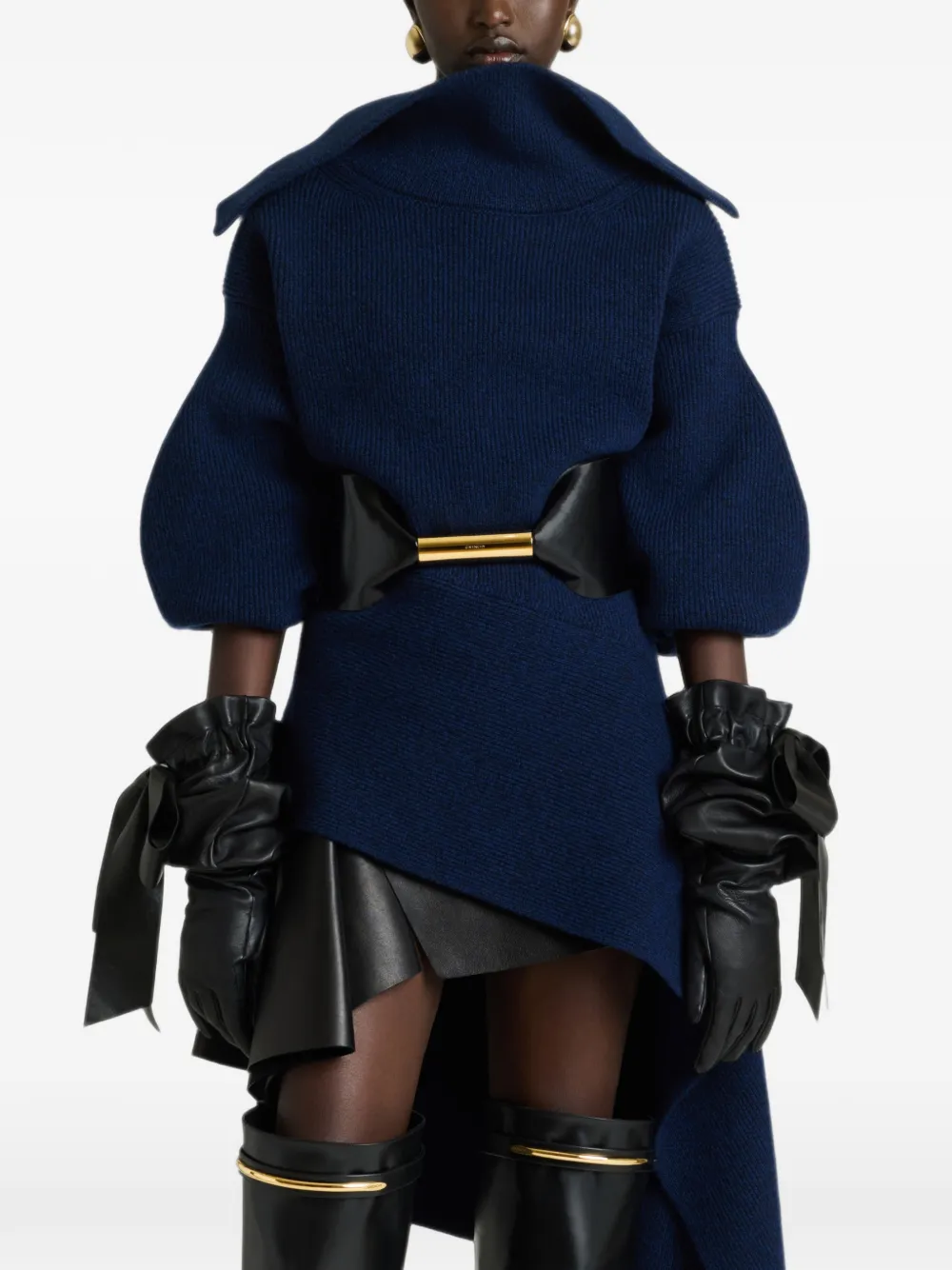 Givenchy Slashed mini-jurk van wol en kasjmier Blauw
