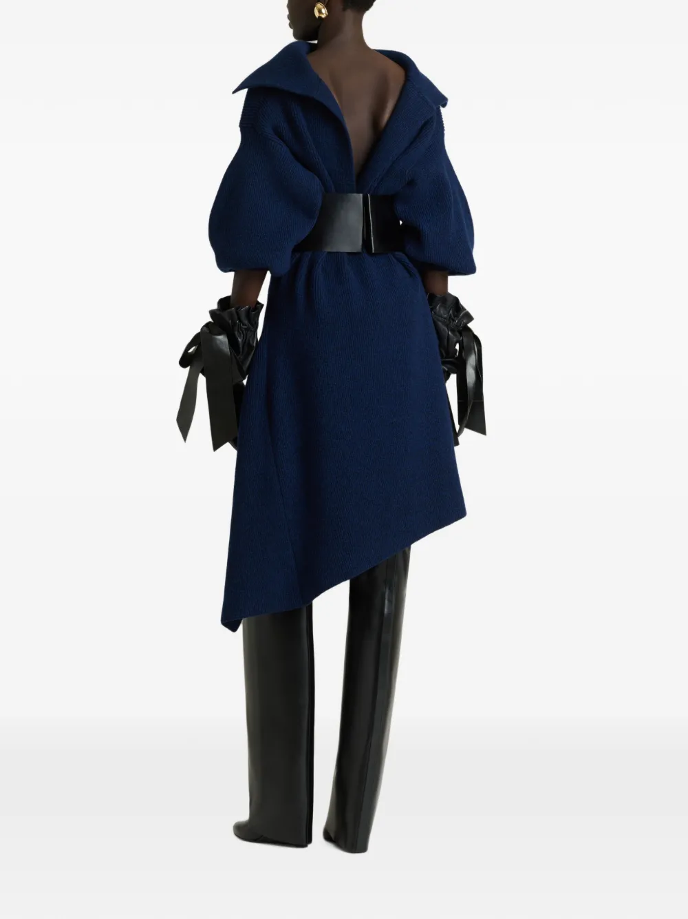 Givenchy Slashed mini-jurk van wol en kasjmier Blauw