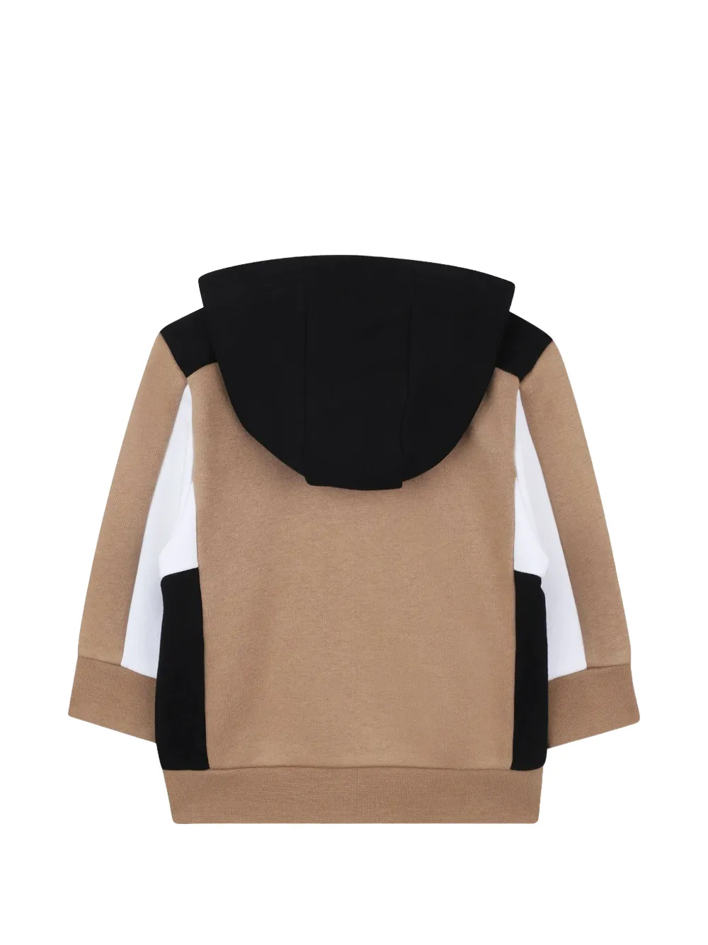 BOSS Kidswear Hoodie met colourblocking Bruin