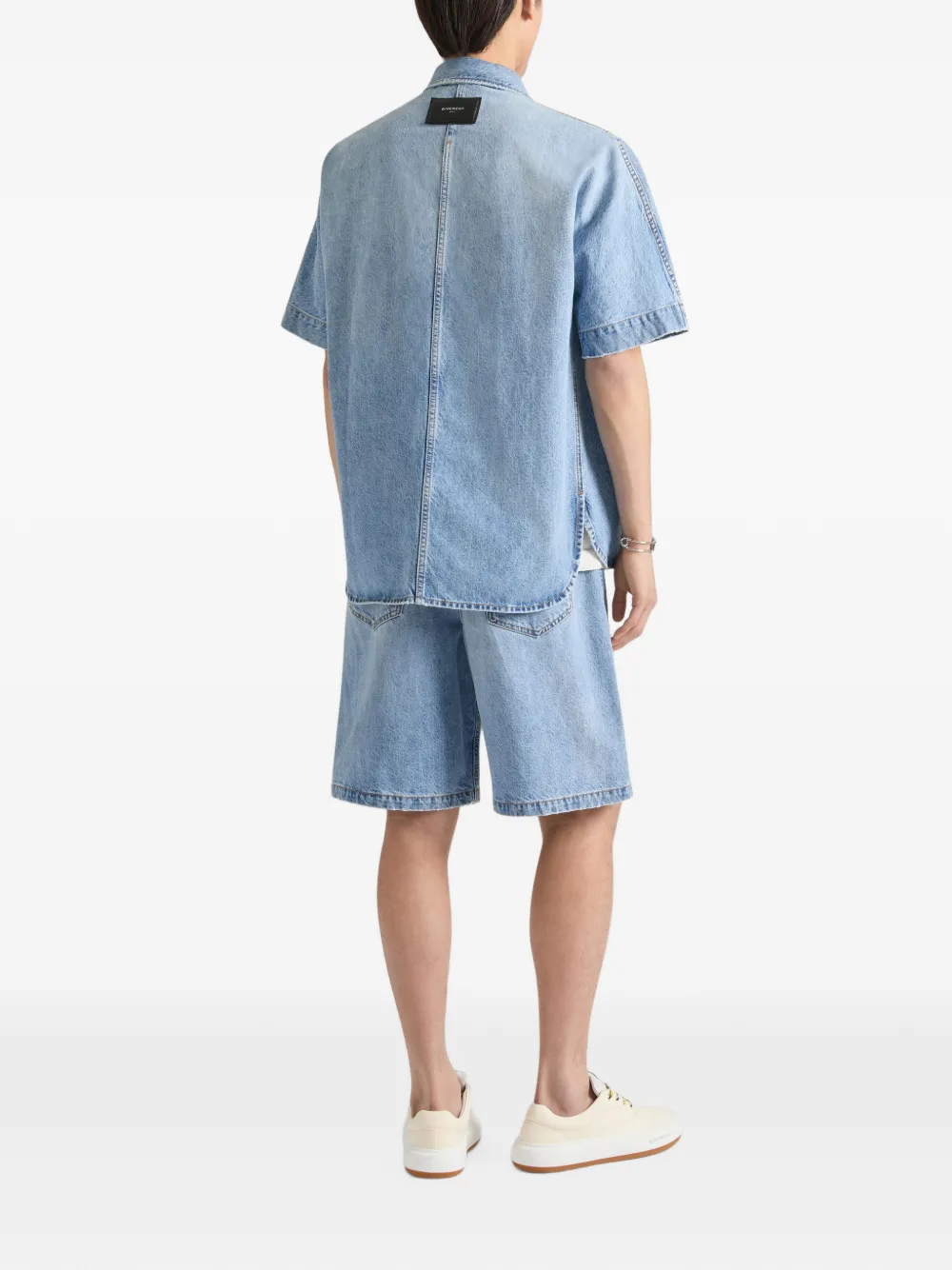 Givenchy Couture Seam denim bermuda shorts Blauw