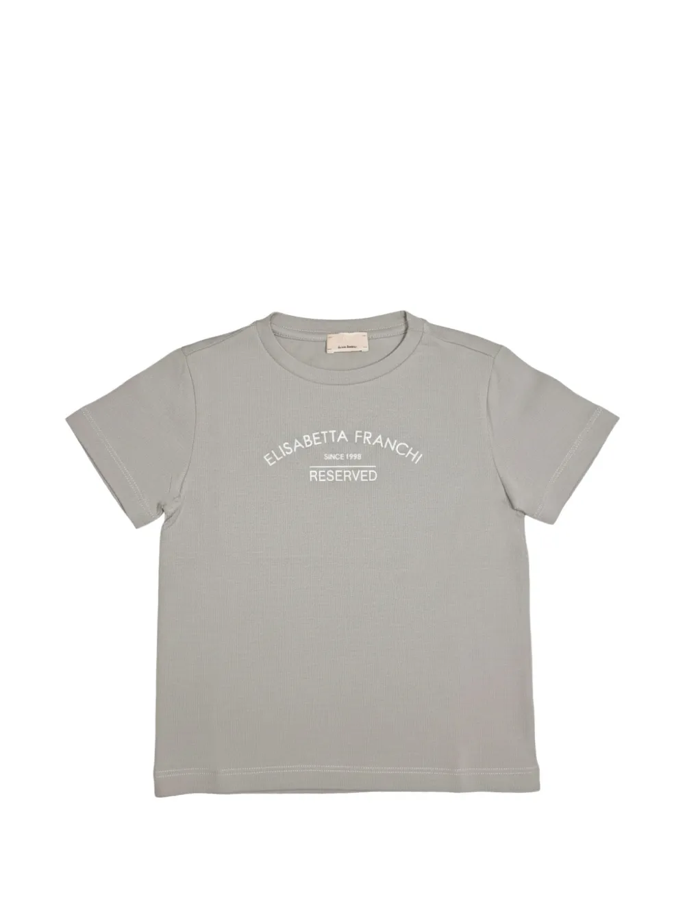 Elisabetta Franchi Kids T-shirt girocollo con logo - Grigio