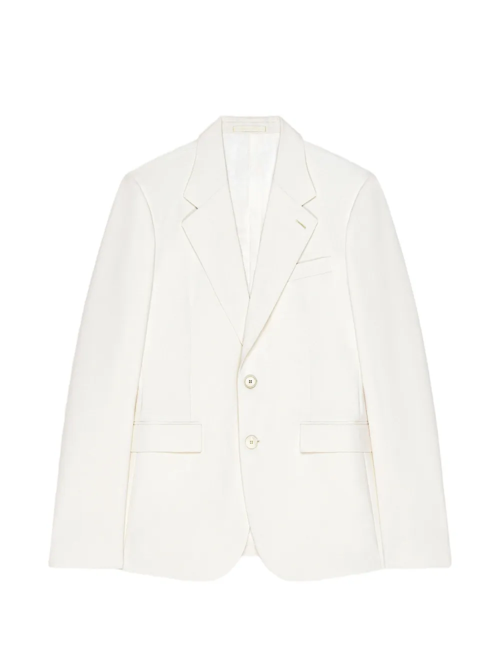 Givenchy Wollen en mohair colbert met enkele rij knopen Wit