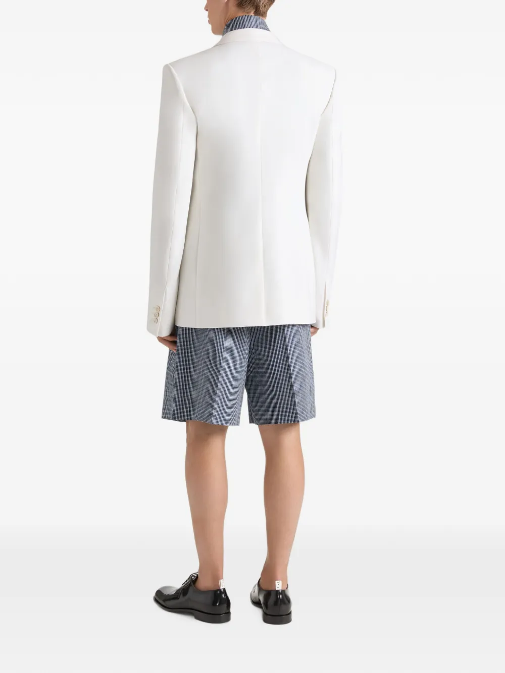 Givenchy Wollen en mohair colbert met enkele rij knopen Wit