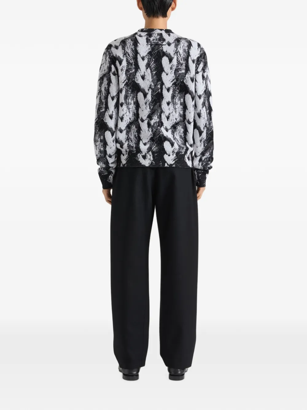 Givenchy Couture Seam flanellen broek Zwart