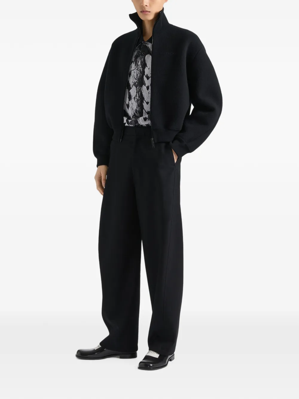 Givenchy Couture Seam flanellen broek Zwart