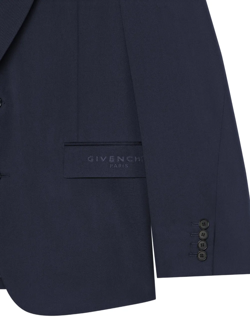 Givenchy Wollen jack met enkele rij knopen Blauw