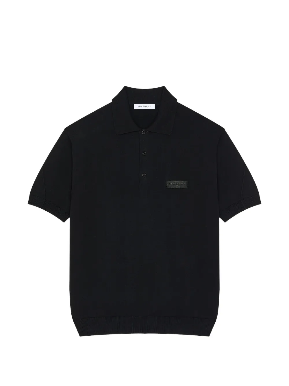 Givenchy Couture Seam katoenen poloshirt met grosgrain-detail Zwart