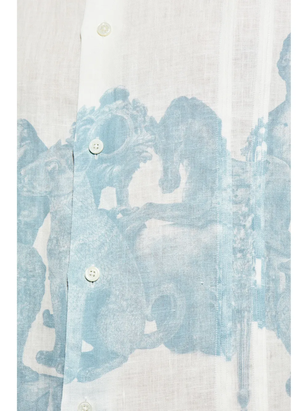 Givenchy Linnen overhemd met Hubert-print Wit