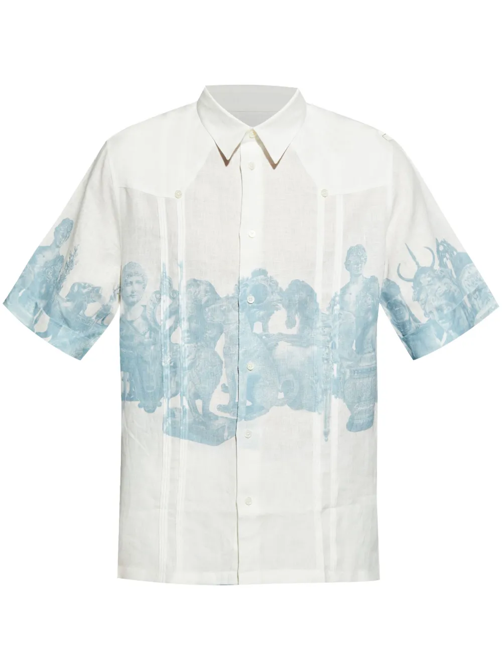 Givenchy shirt in linen with Hubert objects print
