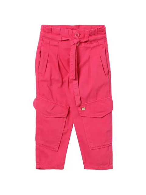 Pinko Kids belted paperbag-waist cargo pants