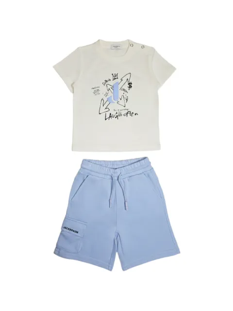 JECKERSON graphic-print drawstring-waist shorts set