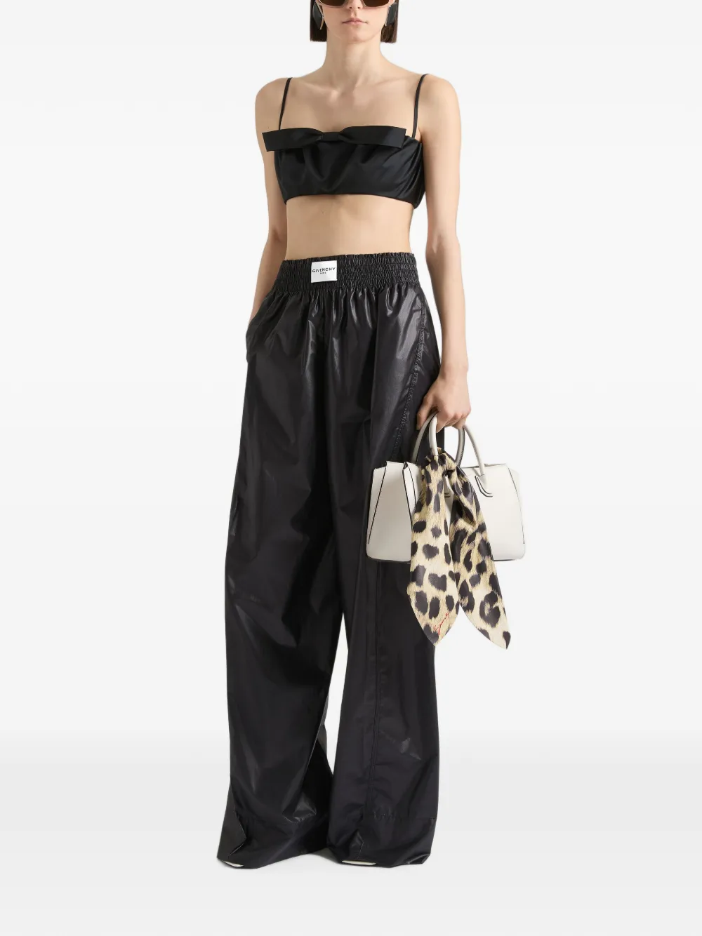 Givenchy Cocoon popeline broek met elastische taille Zwart