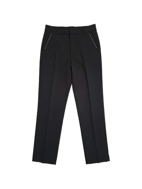 John Richmond Junior embellished logo-plaque trousers
