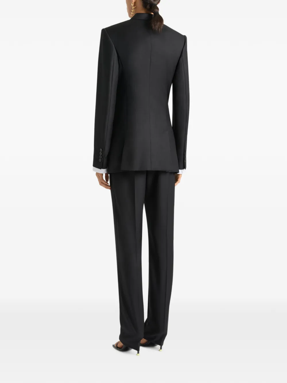 Givenchy Gestreepte wollen skinny broek Grijs