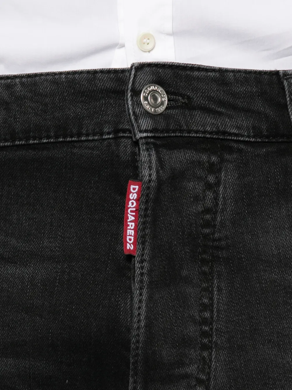 DSQUARED2 distressed-finish faded-effect jeans Zwart