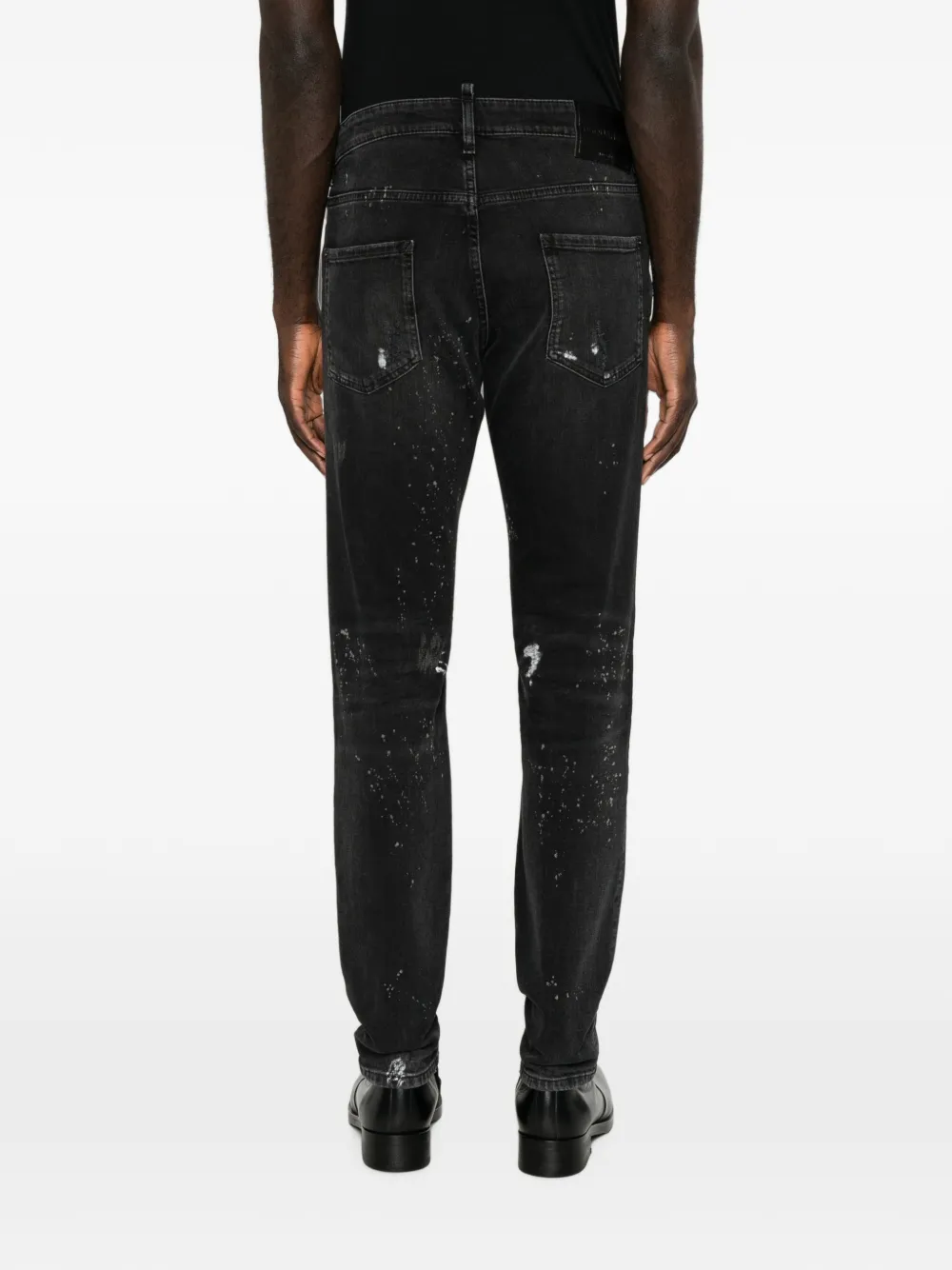 DSQUARED2 distressed-finish faded-effect jeans Zwart