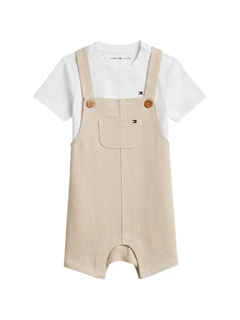 Tommy Hilfiger Junior Conjunto de jardineira e camiseta (2 peças)