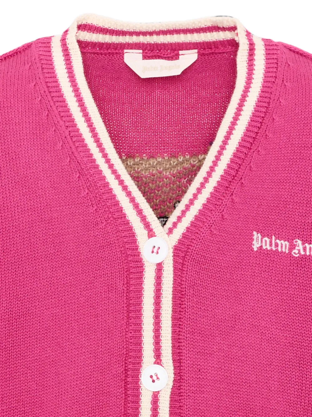 Palm Angels Kids Vest met geborduurd logo en beerpatroon Roze