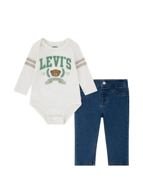Levi's Kids ensemble body-jean à imprimé graphique et manches longues