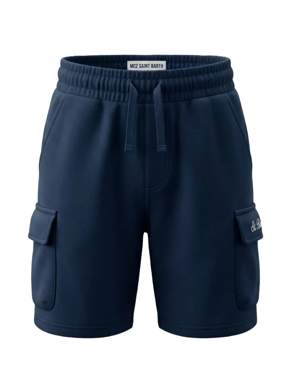 MC2 Saint Barth Kids short cargo à logo brodé - Bleu MC2 Saint Barth Kids short cargo à logo brodé - Bleu