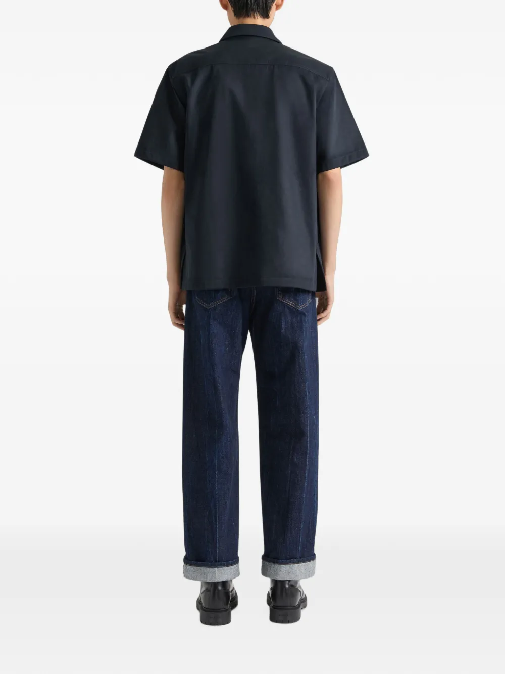 Givenchy Katoenen twill overhemd met Paris opgestikte zak Blauw