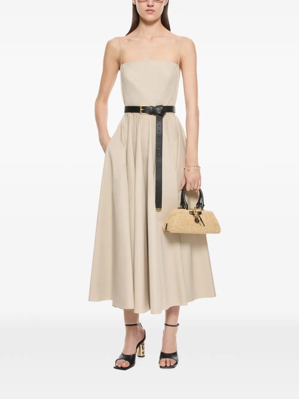 Givenchy Antigona East-West mini-tas van raffia Beige