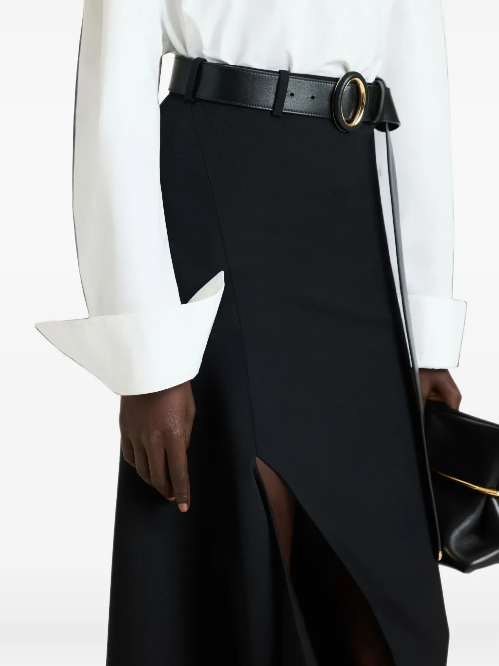 Givenchy Oversized blouse met inzetstuk aan de voorkant Wit